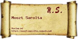 Moszt Sarolta névjegykártya