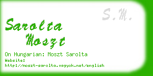 sarolta moszt business card